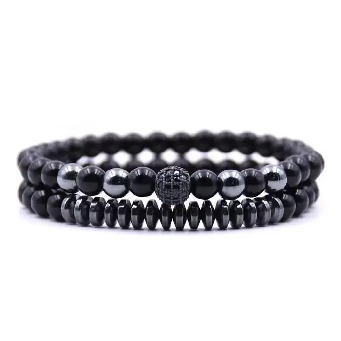 Bracelet enroulé en perles de pierre naturelle pour hommes et femmes, bijoux de Yoga, chaîne à main 