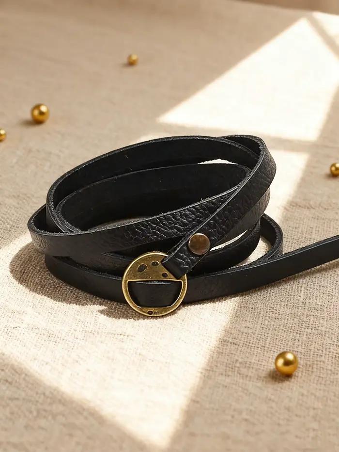 Nouveau Bracelet pour hommes Style Punk multicouche en cuir avec lettres Vintage Design Simple pour 