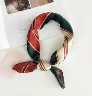 50x50 carré écharpe cheveux cravate bande pour fête d'affaires femmes élégant petit Vintage maigre r