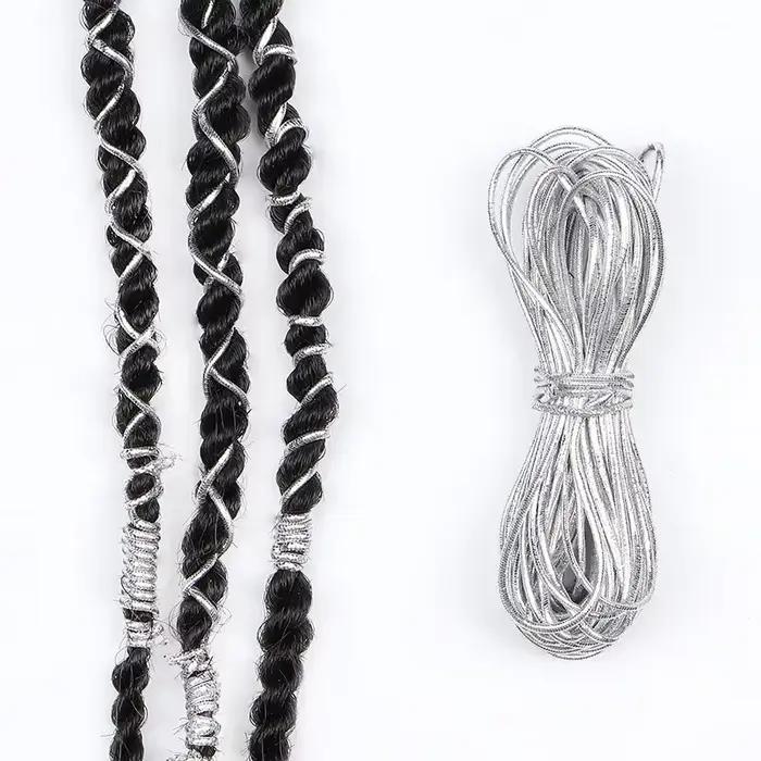 Tresses de cheveux tressées africaines, accessoires pour dreadlock, argent, or, décoration, style mi