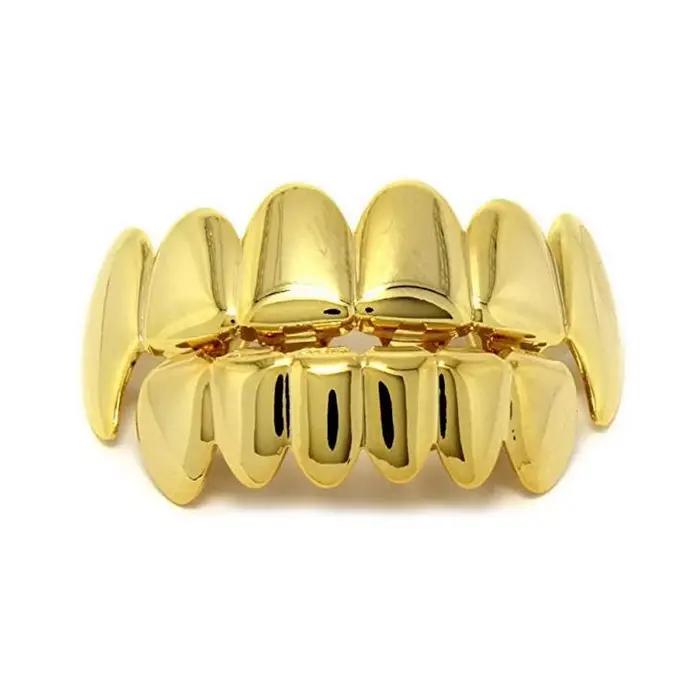 RACHELZ or argent couleur crocs dents Grillz Hip Hop bouchons de dents décor mode grilles dentaires 