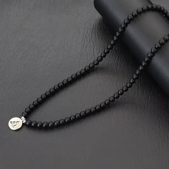 Collier en pierre naturelle pour homme, 20 amarans, court, bouddha anni, fleur, collier de méditatio