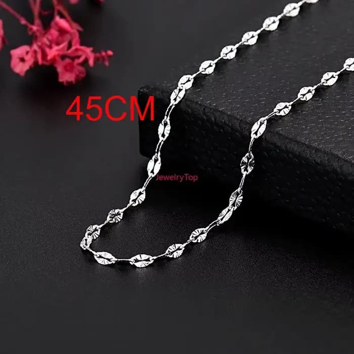 Collier en argent sterling 925, chaîne de 2MM, 45-75CM, magnifique et élégant, pour femmes et hommes