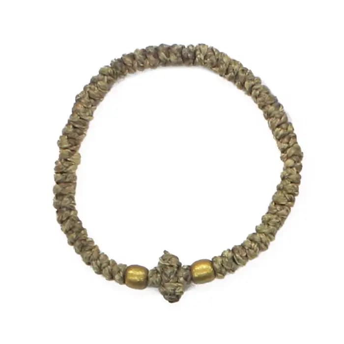 Bracelet corde prière orthodoxe unique, chaîne poignet tricotée chrétienne grecque grecque