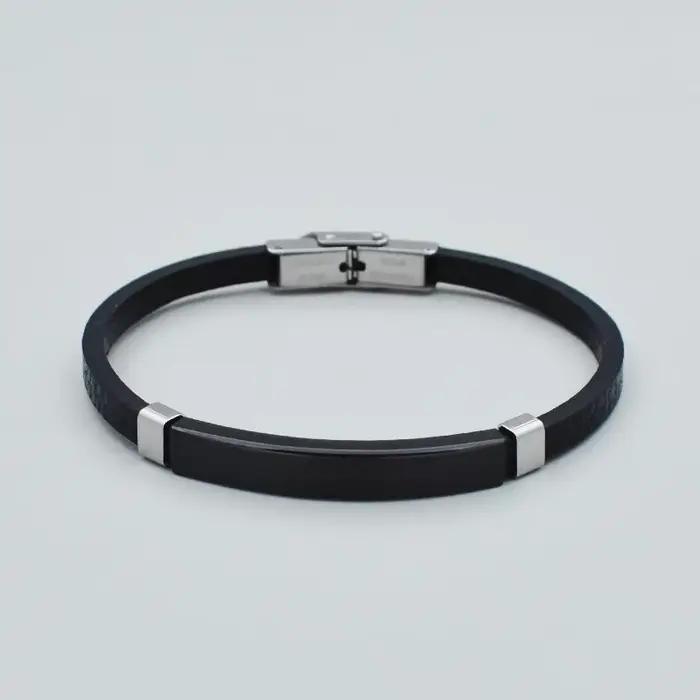 Bracelet en cuir pour hommes, bijou tendance en acier inoxydable, fait à la main, breloque, cadeau p