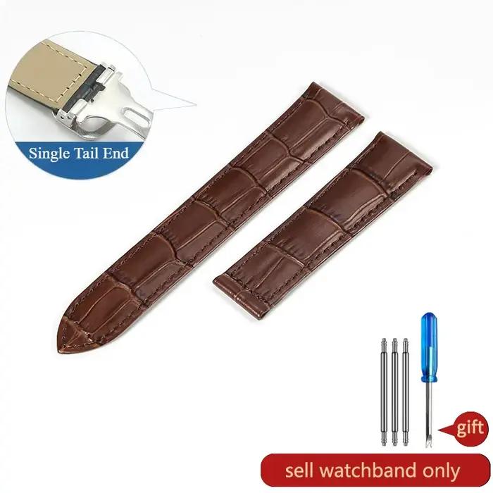 Pour Cartier Tank bracelet de montre hommes véritable cuir de vache Style Original londres Solo peau