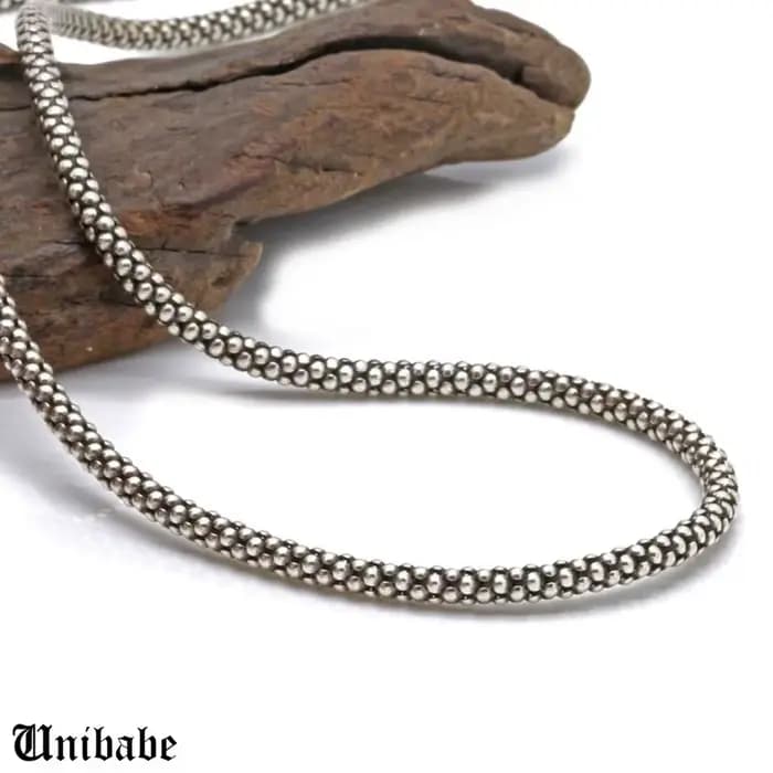 Collier en argent véritable pour hommes et femmes, collier en forme de maïs thaïlandais, en argent S