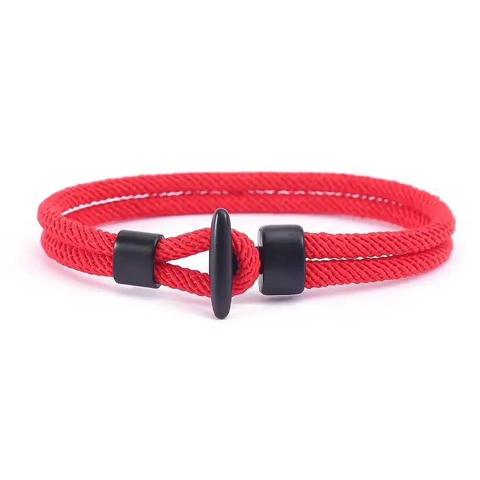 Bracelet à Double corde en corde de Milan pour femmes et hommes, Simple, tissé à la main, plusieurs 