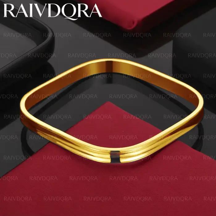 Bracelet plaqué or 18 carats pour femmes et hommes, design tendance, cadeaux d'anniversaire, bijoux 