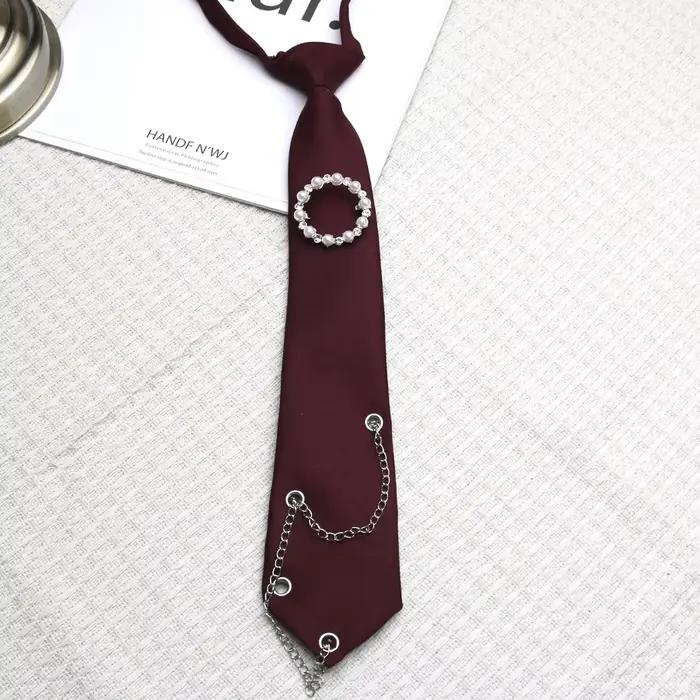 Décoration de chaîne de perles, pas besoin de nouer, style JK pour filles, style universitaire, simp
