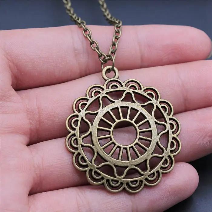 Collier fleur de vie, chaîne longue de 45cm ou 70cm, bijoux pour garçons, décorations Cool pour Than