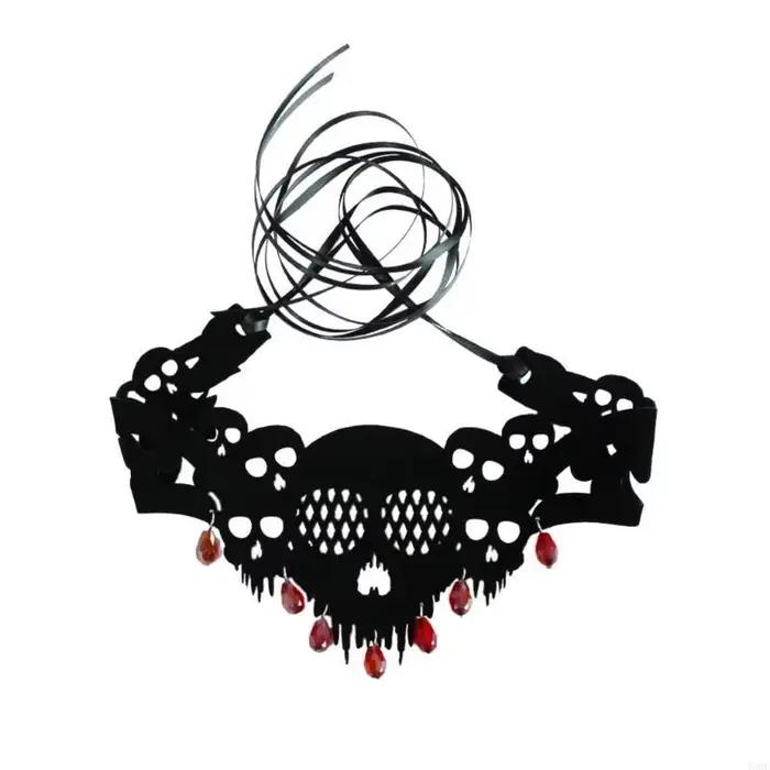 Collier crâne gothique Collier couleur exquise Collier pendentif Collier punk pour ami Cadeau d'anni