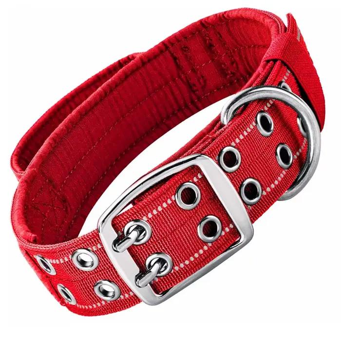 Collier pour chien tactique robuste à Double boucle, collier pour chien de qualité militaire avec po