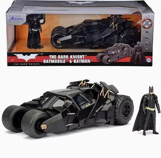 Véritable Jada 1:24 Batmobile Dark Knight Chariot avec poupée Figurine série de films classiques rec