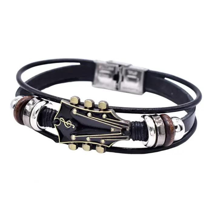 JEBracelet Tressé en Alliage de Zinc, Structure Réglable, Faux Cuir Tissé à la Main, Bijoux de Poign