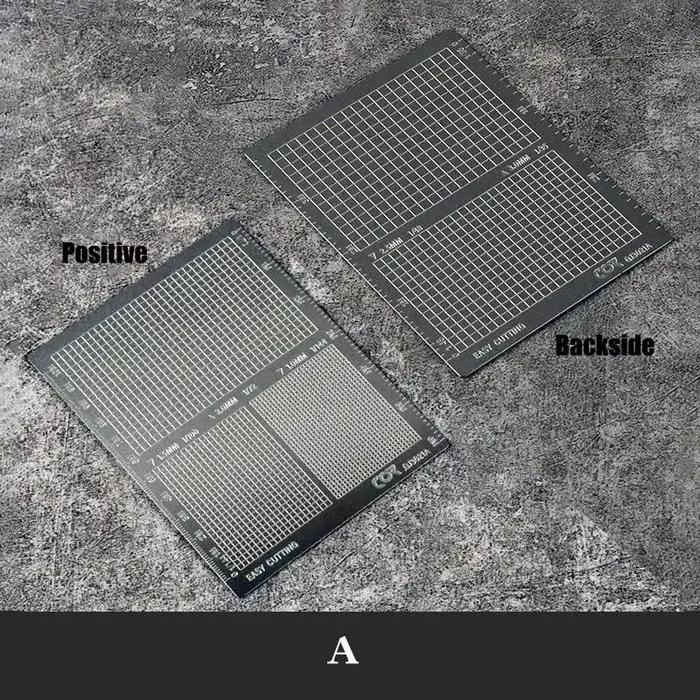 Feuille de masquage modèle en acier inoxydable, type de coupe facile, planche à polymères, bricolage