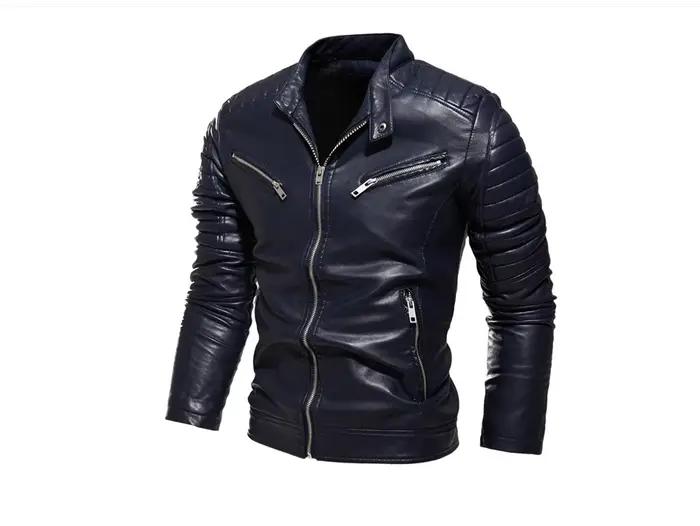 Veste de moto en cuir OupilLeather pour hommes, Blazer Streetwear, Vestes décontractées, Vêtements d