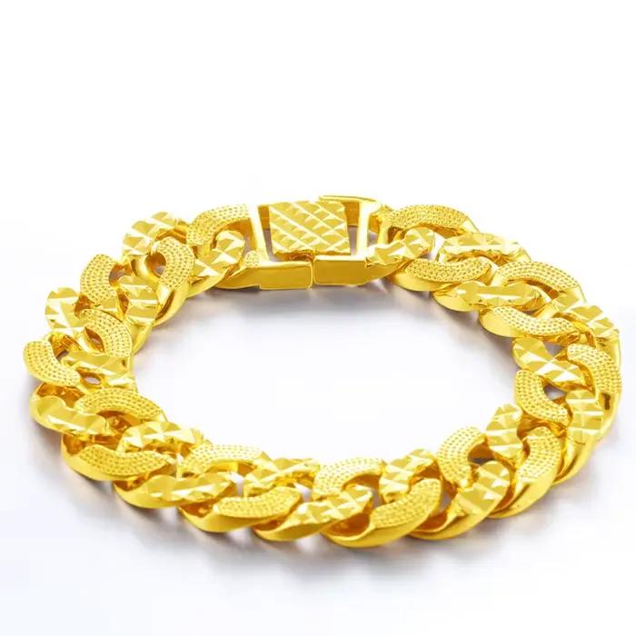 Forever Not Fade 24K or rempli bijoux Bracelets pour hommes femmes Pulseira Feminina Bizuteria Joyas