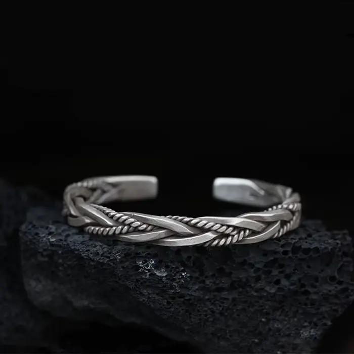 Bracelet rétro en corde torsadée pour hommes
