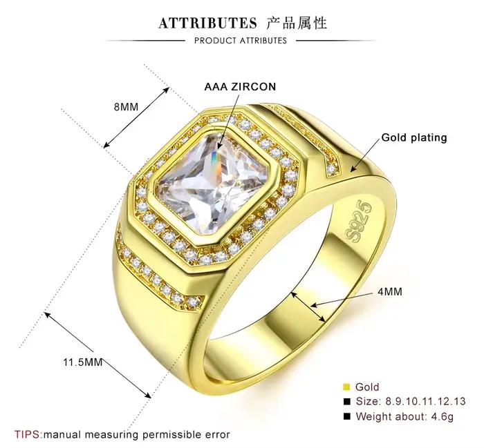 Bague de mariage en or pour hommes
