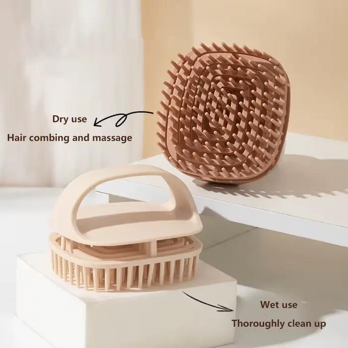 Brosse de bain pour shampoing, Massage du cuir chevelu, peigne pour nettoyer le cuir chevelu, brosse de bain contre les pellicules, outil de Salon de coiffure