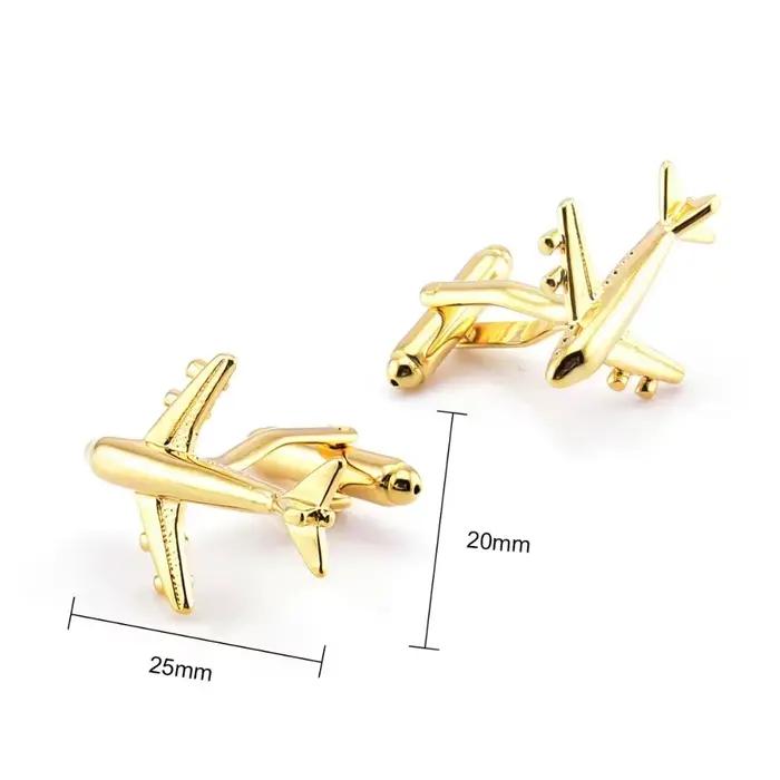 Boutons de manchette français tendance pour hommes, cadeaux unisexes, Banquet quotidien, costume de bureau, boutons de chemise, nouveauté, boutons de manchette d'avion d'aviation civile
