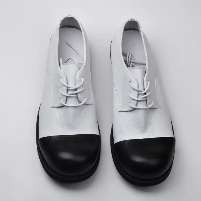 Chaussures en cuir véritable à tête ronde pour hommes, basses, aide, grand cuir chevelu, optique, astronomique, cuir souple, rétro, coiffeur, designer