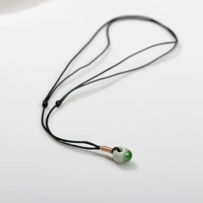 Collier Simple en Céramique Craquelée de Glace, Bijoux à la Mode, Vente en Gros, Cadeau pour Femme et Fille
