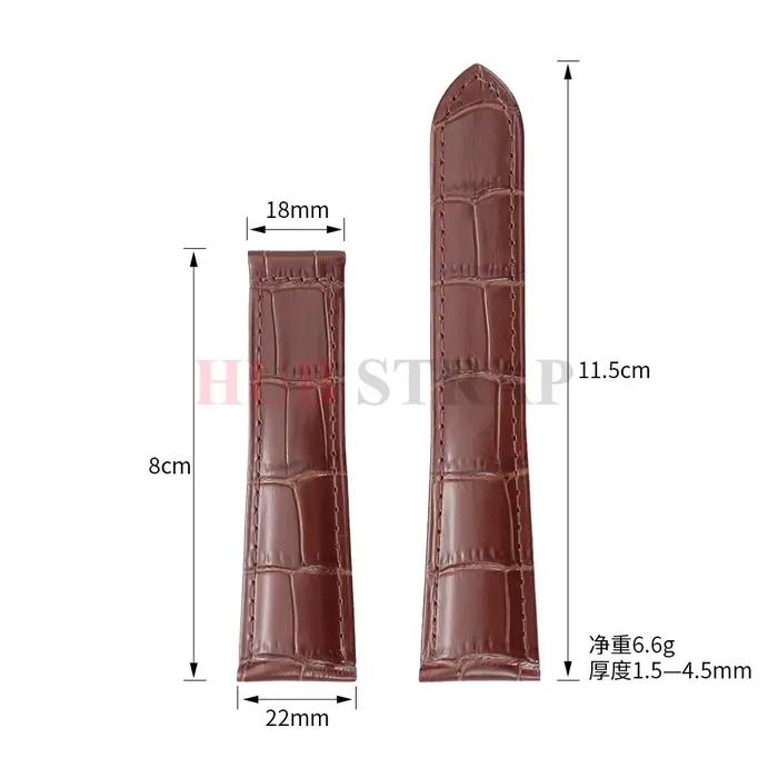 18mm 20mm 22mm Bracelet en cuir véritable pour Cartier Solo Tank hommes femmes bleu marron Bracelet en peau de vache Bracelet ceinture montre accessoires