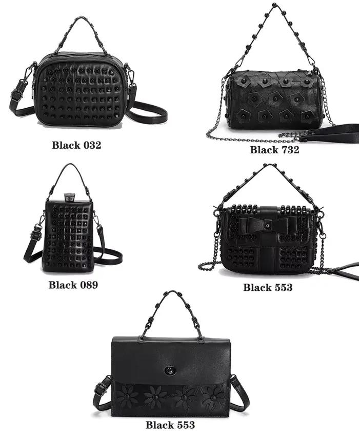 Sac à main en cuir souple pour femme, sac à bandoulière, pochette pour téléphone portable, petit sac à main, style punk, luxe, designer lancé, QueRivet, filles