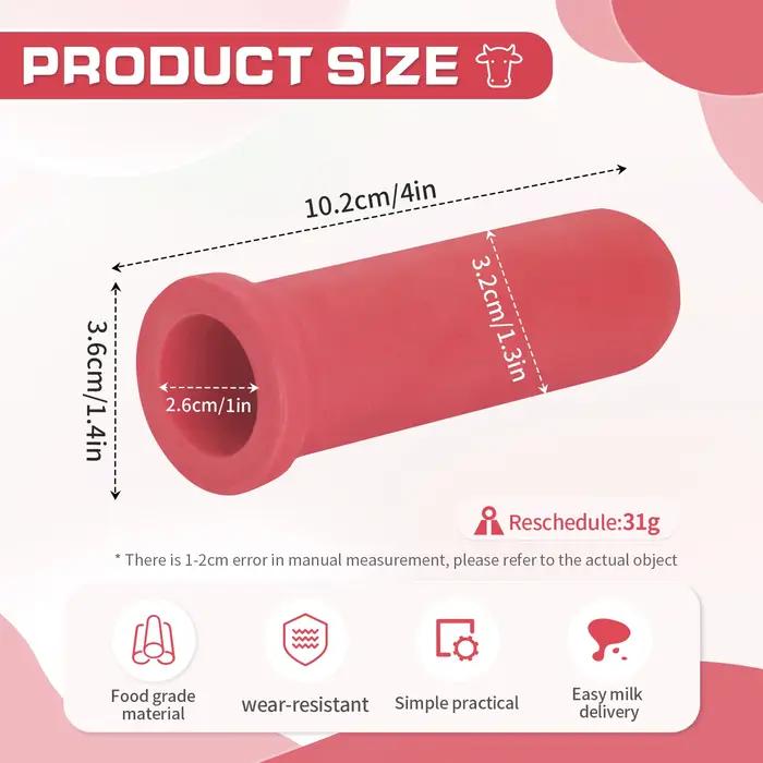 Sucette d'alimentation pour veau, 3/5/10 pièces, qualité alimentaire artificielle, tétine en caoutchouc souple, mouton de vache, spécial, confortable, facile à nettoyer, réutilisable