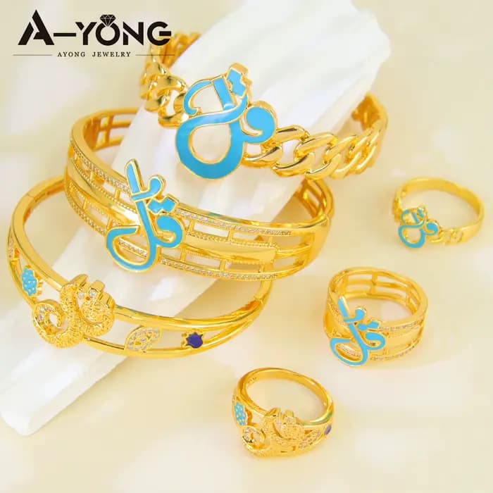Ensemble de bracelets d'ouverture traditionnels arabes exotiques