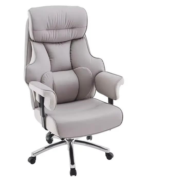 Chaise de bureau ergonomique de luxe fauteuil à roulettes en cuir moderne chaise de bureau confortable éponge Silla Para Escritorio meubles