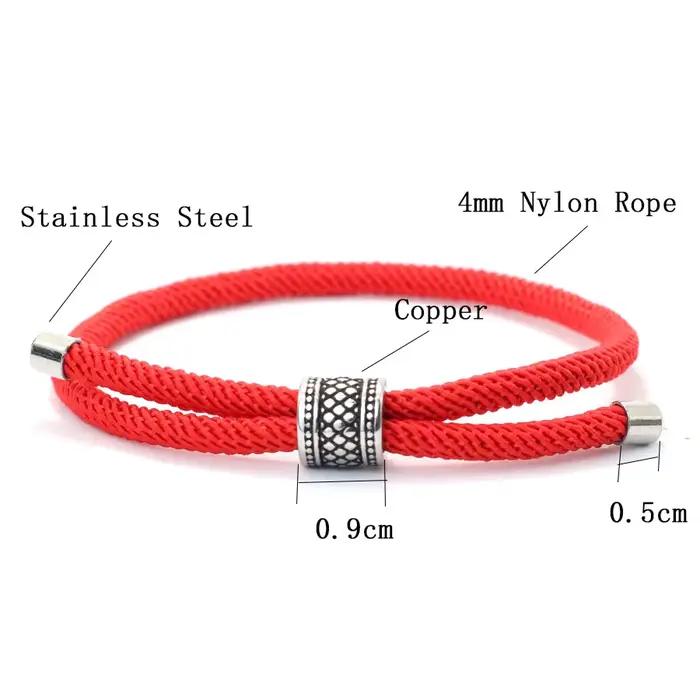 Noter nouveau dans hommes Bracelet Vintage Viking Braclet Homme 4mm Nylon cordon chaîne Braslet réglable loisirs accessoires Pulseira