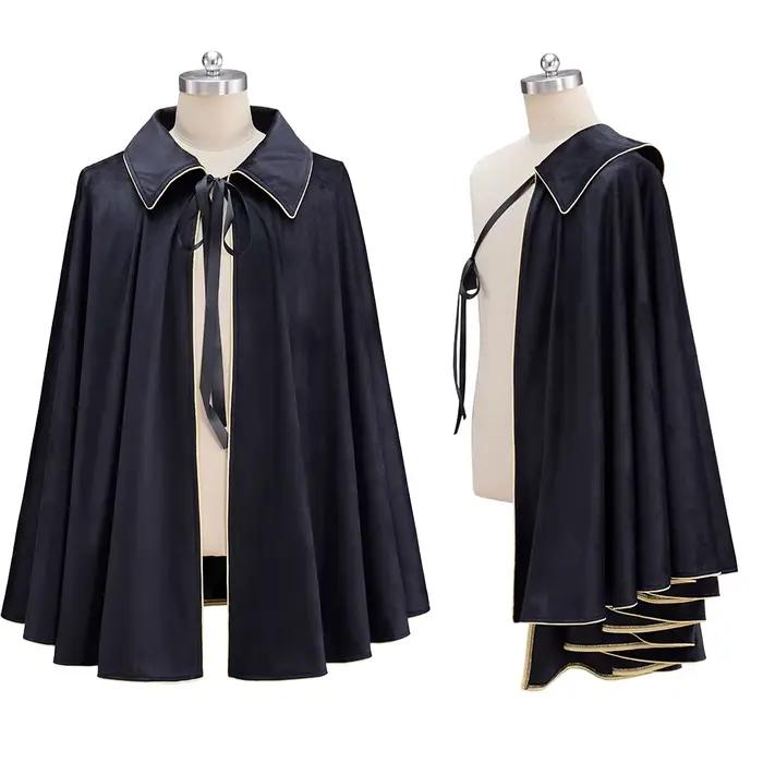 Cape Tudor demi épaule médiévale Renaissance Noble Costume Tudor roi Cape Ren Faire châle Cape Cavalier Cape mousquetaire Cape