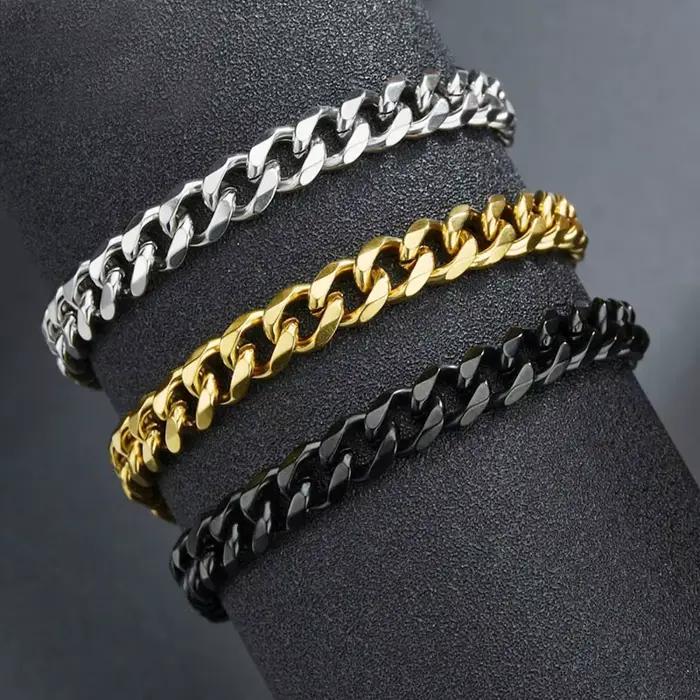 Bracelet en acier inoxydable pour hommes et femmes