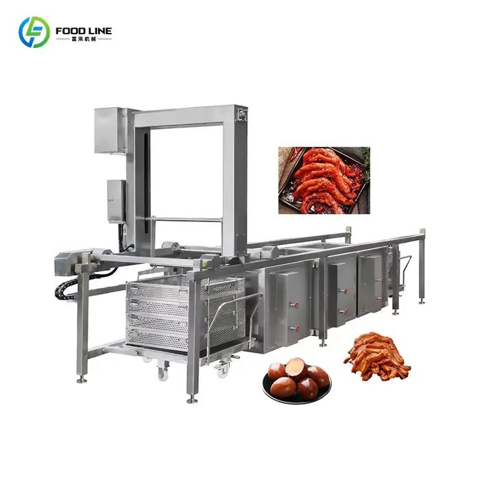 Cuiseur à vapeur continu pour poulet, canard, poisson, volaille, équipement industriel de cuisson de la viande, tunnel de cuisson, équipement d'usine, sur mesure