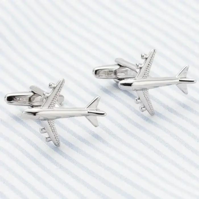 Boutons de manchette français tendance pour hommes, cadeaux unisexes, Banquet quotidien, costume de bureau, boutons de chemise, nouveauté, boutons de manchette d'avion d'aviation civile