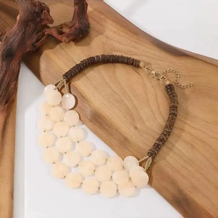 Collier Géométrique Tendance à Perles