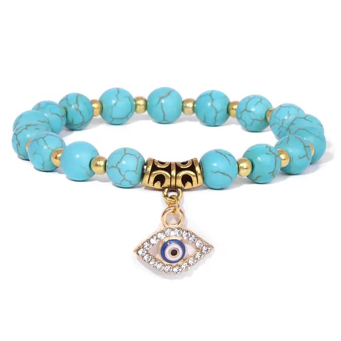 Bracelet de perles de pierre de sodalite bleue