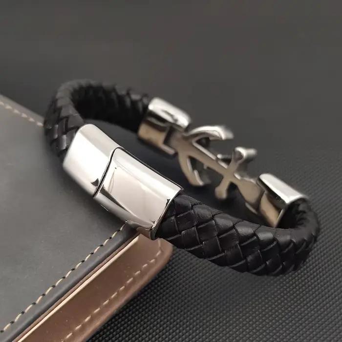 Bracelet ancre de bateau pour hommes