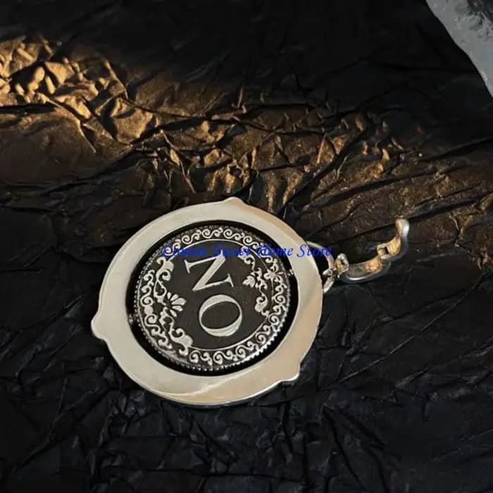 LXAF – collier avec pendentif en forme pièce monnaie rotative