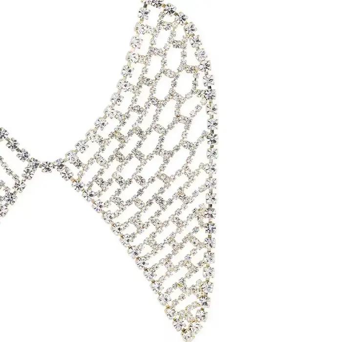 Collier en maille à la mode avec diamant d'eau, nouveau Style, chaîne de cou, forme géométrique, monocouche, bijoux pour femmes