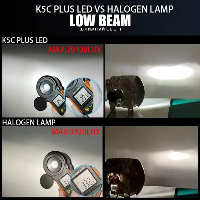 DAWN KNIGHT K5C PLUS 140W H7 H11 H4 H1 ampoule Led Canbus 4300K LED HB3 9005 HB4 9006 K6C Led Double Tube de cuivre 12V 2 pièces