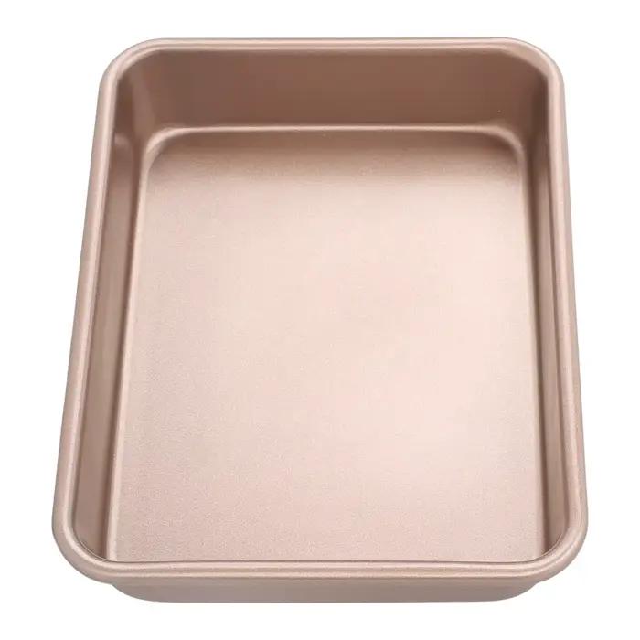 Plaque de cuisson rectangulaire en acier au carbone, plaque de four antiarina, plaque multifonctionnelle portable pour petits gâteaux