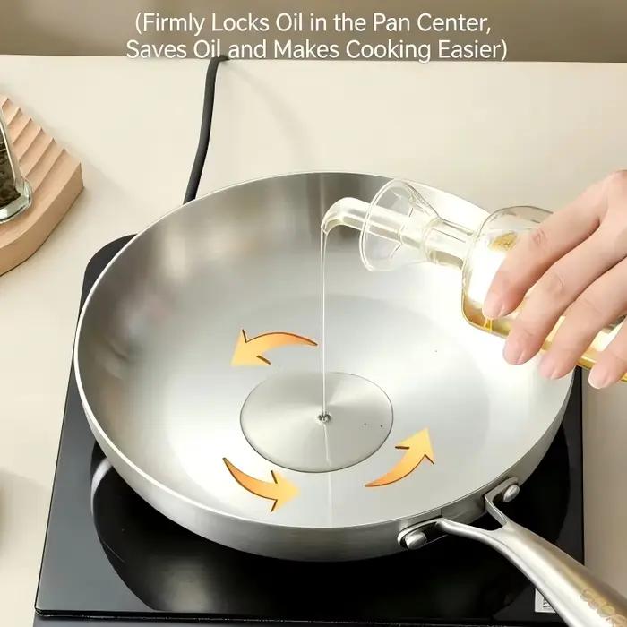 Poêle antiadhésive en acier inoxydable 304, pour frire le Steak, ustensiles de cuisine non revêtus, adaptés aux cuisinières à gaz et aux cuisinières à Induction