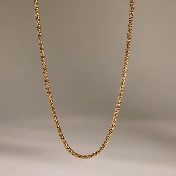 Collier chaîne basique Yori, accessoires DIY, tendance, acier inoxydable, haute qualité, bijoux exquis, cadeau, résistant à l'eau