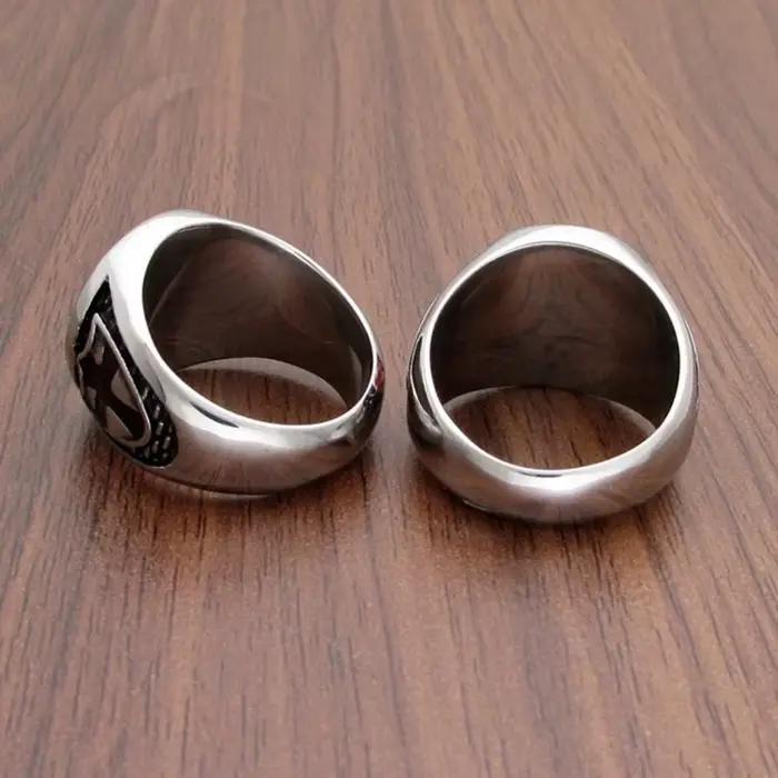Bagues croisées de chevaliers templiers pour hommes, bijoux de doigt en acier inoxydable avec strass, cadeau pour fête d'anniversaire
