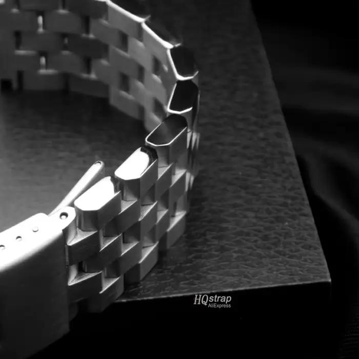 Bracelet en acier inoxydable massif, 20mm 22mm 24mm, Bracelet de remplacement pour montre intelligente, pour hommes d'affaires, outil métallique