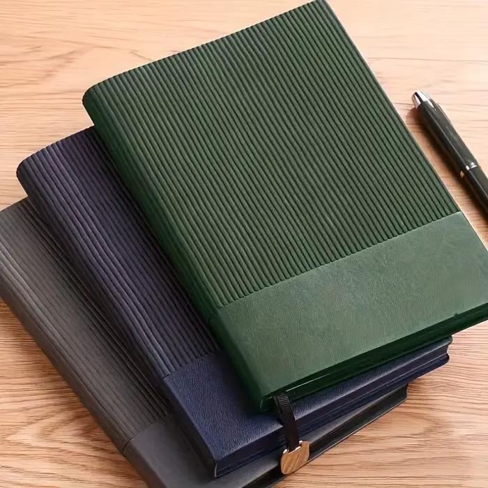 Carnet A5 avec couverture en simili cuir de haute qualité, 100 feuilles, idéal pour le bureau quotidien, l'école, les réunions d'affaires et la vie universitaire